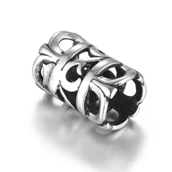 Cijev od Nehrđajućeg Čelika, Kuglice, Šuplje Polirani 8 mm, Metalne Perle s Velikim Otvorom, Privjesci za DIY Narukvice, Pribor Za Izradu Nakita