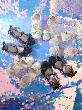 Cipele Лолиты s lukom peta japanese tea party Anime japanski cosplay sweet Lolita cipele sa torban glavom 4 cm niska peta čipke cipele Kawai