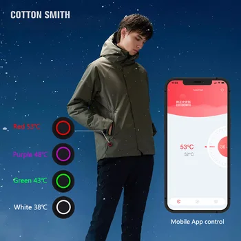 CottonSmith Y-Toplo Intelektualno Vruće Jakna Vodootporne Prozračna Topla Zima smart control app