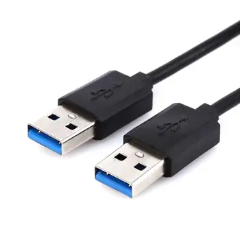 Crna USB 2.0 Od čovjeka Do Čovjeka M / M Produžni Priključak Kabel-ac Prilagodnik izmjeničnog napona Kabel za Žicu