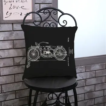 Crno-bijeli biciklistička torbica za gitaru, Ukrasnih Jastučnica, Sjedala Za Stolice, Trg Auto Jastučnicu, Kućni Tekstil Za Života BZ-150