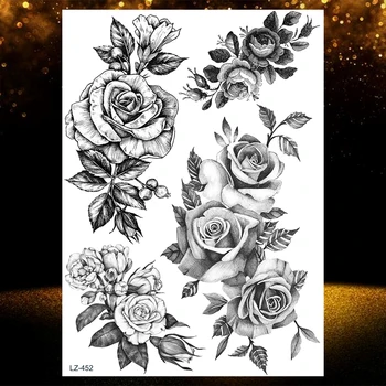 Cvijet Hvatačem Snova Privremene Tetovaže Za Žene Šareni Leptir Lažna Tetovaža Naljepnica Kupelj Od Lavande Planinski Pojas Za Tijelo Od Ruža Tetovaža