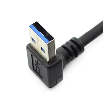 CYSM Chenyang Type-A USB 3.0 Ženski USB 3.0 Tip-A Muški Gornji Lijevi Gore Dolje Produžni kabel, pod kutom od 90 stupnjeva 20 cm 5 Gbit/ s.