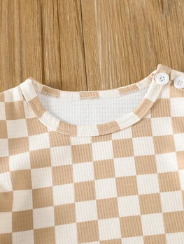 Dječji Ljetni Sportski Odijelo od 2 predmeta za Djevojčice, Majica s Kratkim Rukavima i po cijeloj površini Raspoređen u redu, Kratke hlacice, Komplet Odjeće