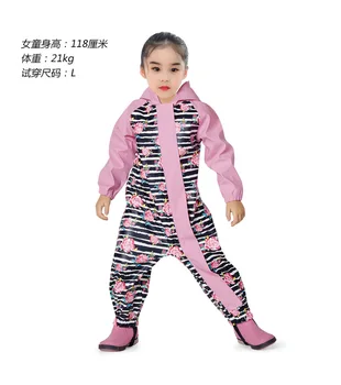 Dječji ogrtač-odjeća za kišu 3-6 godina, jednodijelni zaštitno odijelo za dječake i djevojčice, vodootporan, ветрозащитный i vodootporan, od umjetne tkanine