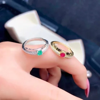 Donje Prsten od 925 Sterling Srebra, Nakit, Prsten s Prirodnim Smaragdu Ovalnog Rez, Svadbene Darove