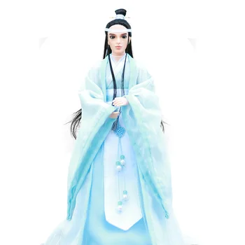 Drevni Haljina Lutka 30 cm Kineske Borilačke vještine Roman Vitez 14 Pokretnih Zglobova 3D oči s Odjećom