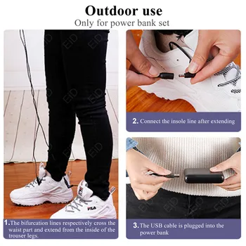 EiD USB Ulošci Za Cipele Sa Grijanjem, Tople Čarape Za Noge, Jastuk, Električno Нагревающиеся Uložak, Periva Tople Termalne Ulošci Za Cipele, muške i ženske