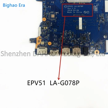 EPV51 LA-G078P Za HP-15-DB 15T-DB 255 G7 Matična ploča laptop s procesorom E2 A4-A9 DDR4 L20479-001 L20478-001 L31720-601L20477-001