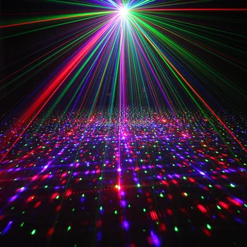 ESHINY Mini RGB Laserski 24 Uzorak Projektor Crvena Zelena Plava Klub Obiteljska Kuća Večernje Bar DJ Disco Rasvjeta Božićno Scenic Lampa T69N75