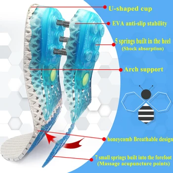 EVA opružni silikonska potplat uložak ravna stopala ortopedski ulošci супинатор ortopedski umetanje Tabani Fasciitis, Bol u Nogama, njegu stopala