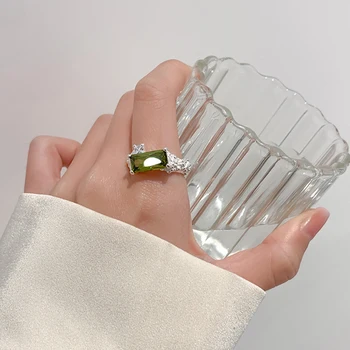 FOXANRY Pečat Prst Prsten za Žene Parovi INS Moda Blještavo Cirkon Nepravilan Geometrijski Elegantan Nakit Djeveruša Darove