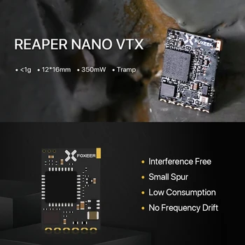 Foxeer REAPER NANO 5,8 g 40CH 25/100/200/350 Mw Podesiva Naknada Nano VTX Видеопередатчик 12x16 mm Za FPV Utrke Mikro Trutovi