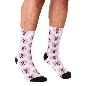 Gospodo zabavne čarape, Čarape za Borbu protiv raka dojke, harajuku, Gospodo Sretne čarape u stilu hip-hop, Novo, slatka čarape za dječake, Svakodnevne Lude Čarape za muškarce