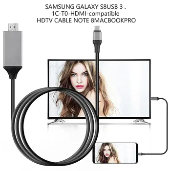 HDMI je kompatibilan Kabel Type-C, USB-C-u-HDMI-kompatibilni HDTV 4K Kabel Za Samsung Splitter USB Type C HDMI-kompatibilnu Izravna isporuka