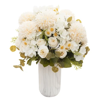 Hortenzija suncokret svila umjetni cvijet ruža dekoracija svadbene zurke buket svadbeni buket pribor za stol u sobi lažni cvijeće