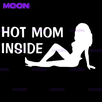 Hot Mama Unutar Naljepnice Ženske Seksualne Prozora za Kamion, Oprema za Gradnju i Naljepnice za Automobile, Crna, Srebrna