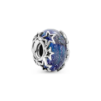 Hot prodaja plave serije perle 925 sterling srebra pahuljica bundeva auto privjesak odgovara originalni Pandora narukvica DIY poklon