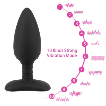 IKOKY seksualne Igračke Za Muškarce, Žene Električni Šok Anal Plug Vibrator Masažu Prostate Vibrator Bežični Daljinski Upravljač 10 Frekvencija