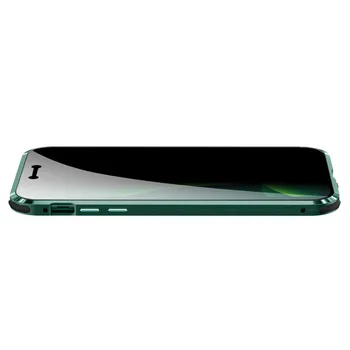 IPhone 11 6,1 12 Pro Max 13 mini Magnetni Metalni Branik sa zaštitom od Voajerski 360 Sprijeda i straga Dva Zaštitna Torbica za ekran privatnosti