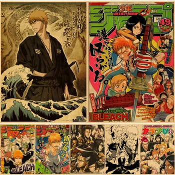 Japanska Anime Bjelilo Plakat Kraft-Papir Retro Plakati Početna Soba Shop Zidni Dekor Zbirka Navijača Umjetničkih Slika Naljepnice Za Zid