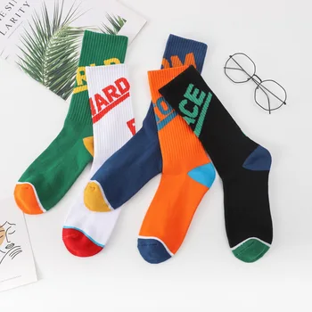 Japanski Čarape srednje dužine sa Slovima za Muškarce i Žene Summer Tide Marke Duge Tanke Pamučne Čarape