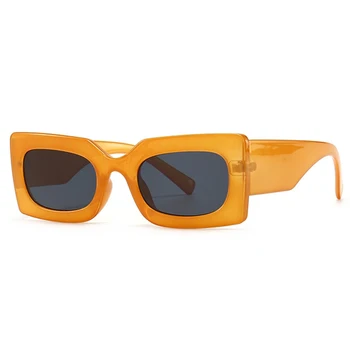 Jedinstveni Luksuzni Ženski Pravokutni Sunčane Naočale Britanski Modni Dizajn Velikih Trg Sunčane Naočale u Okvirima Ženske Najnovije Muške Žute Naočale