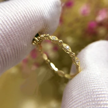 Jednostavan Plavi Cirkon Rhinestones Prsten Za Žene Pribor, Nakit Za Vjenčanje Vjenčano Prstenje Zlatne Boje Večernje Poklon Djevojci