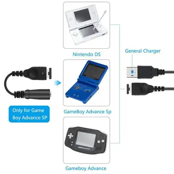 Kabel punjača i 3,5 mm Priključak Za slušalice Za slušalice, Kabel Adapter Za Nintendo Gameboy Advance GBA SP
