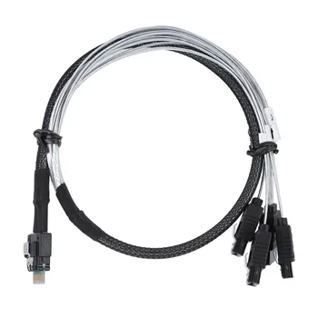 Kabel za brzu sinkronizaciju podataka Mini SAS38P SFF-8654 -4SATA podatkovni Kabel 0,5 m-1 M