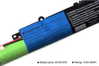 KingSener Baterija A31N1519 Za ASUS F540SC X540LJ F540 X540S R540L R540S R540SA X540SA R540LA X540SC R540LJ 3 ĆELIJE 10,8 36 Wh