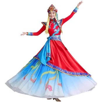 Klasična duga Монгольская Dance odjeća, haljinu za etničkih manjina, kineski odjeća za narodni Ples, Сценические Kostime za Pjevače