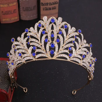 KMVEXO Lišće Crystal Nevjesta Tijara Krune Moda Kraljica Princeza Večernje Vjenčanje Crown pokrivala za Vjenčanje Ukras Za Kosu Pribor