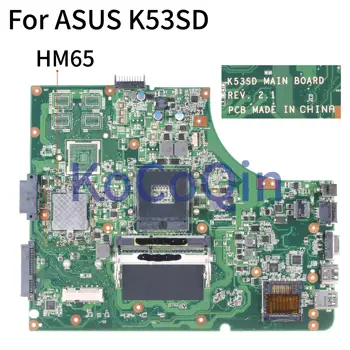 KoCoQin Matična ploča za laptop ASUS K53SD A53E A53S K53E K53S Matična ploča REV.2.1 HM65 GM