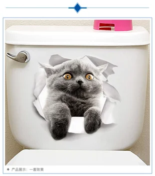 Kreativni Mačka Trodimenzionalni Naljepnica Na Zidu Dekorativna Naljepnica Personalizirane Hladnjak Laptop Toaletni Naljepnica