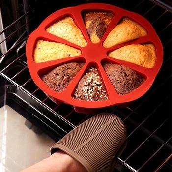 Kruh Pita Obrazac Za Pizzu Kalup Za Pečenje 8 Šupljina Silikonska Forma Za Tortu Mikrovalna Pećnica Pečenje Slastica Oblike Kolača