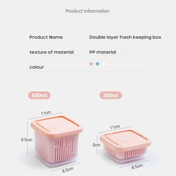 Kuhinjski Gadget Plastični Spremnik Za Skladištenje Kutija Za Skladištenje Svježeg Voća Hladnjak Šljive Povrće Jasnije Kuhinjske Posude Za Pohranu