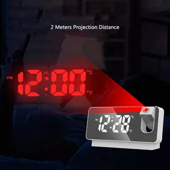 LED Digitalni Projekcija Alarm Elektronski Reloj Despertador Wekker Reveil Projecteur Difuzor Vrijeme Noćni Ormarić Za Spavaće sobe Djeca