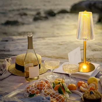 Led Kristalna Lampe za USB Touch Night Light Romantični Pink Diamond Svjetiljke Dekorativne Svjetiljke za Zurke/Večeru/Vjenčanja