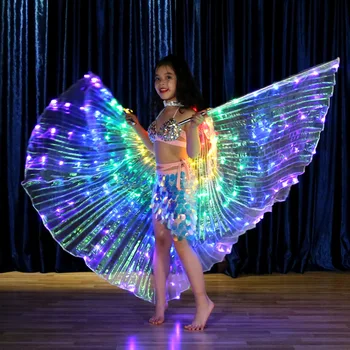 Led plesne krila leptira sjajne plesne krila anđela u boji флуоресцентное show božićni trbušni ples krila dječji kostim