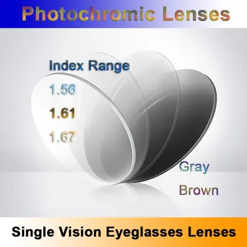 LNFCXI Fotoosjetljivi photochromic optički recept leće Single Vision s brzim i dubokim učinak promjene smeđe i sive boje
