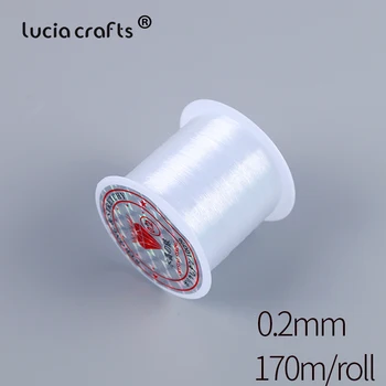Lucia Crafts Neelastična Prozirni Prozirni Najlon Kabel za Vez Perle za Izradu Nakita I0110
