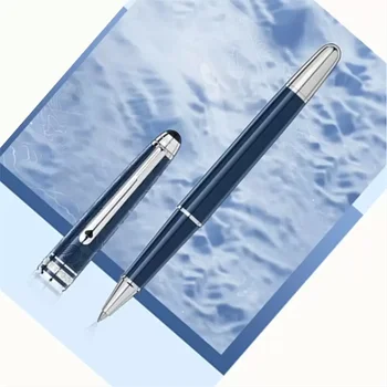 Luksuzna olovka-roller MB MONTE Metalni Smola Tamno plava Blance Lopta Nalivpero širom svijeta za 80 dana Poklon kutija Na izbor