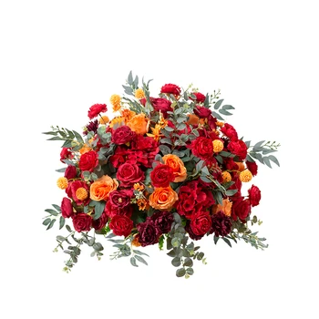 Luksuzni 80 cm Svadbeni Stol Centralno Umjetni Cvijet Loptu Ruža Zelene Biljke Cvijet Niz Aranžmana Enevt Večernje Pozadina Rekvizite