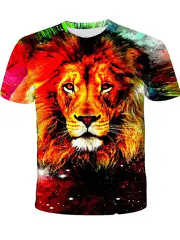 Majica sa likom Tigra, Dječja Odjeća, Dječja Ljetna Moda Majica s Kratkim Rukavima i po cijeloj površini Životinja, Strmim Vrhovima Za Dječake, Majice Za Djevojčice, Dječje Odjeće