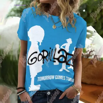 Majice Rock-grupe Gorillaz, Ženska Moda, Кавайная Vanjska Odjeća, Prevelike Dječje Majice u Stilu hip-Hop, Unisex Majice Za Dječake I Djevojčice, Camisetas Hombre
