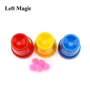 Mali mini-tri Šalice i Loptice 3,4*3,0 cm izbliza Trikove je iluzija ментализм truco magia dječja igračka