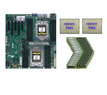 Matična ploča Supermicro H11DSi-NT s priključkom SP3 240 W TDP + 2 * AMD EPYC 7501 + 16x Samsung 16 GB ram-a 2133 Mhz