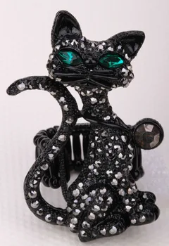 Mačka se protežu prsten Halloween bling nakit pokloni za žene i djevojčice djeca životinja šarm veliko izravna isporuka