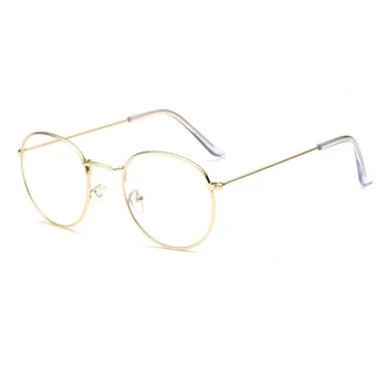 Moderan okvira za naočale, Klasična Kružna Ženska Metalna okvira Optički Naočale Prozirne Računalne ovalne naočale okvira za Čitanje
